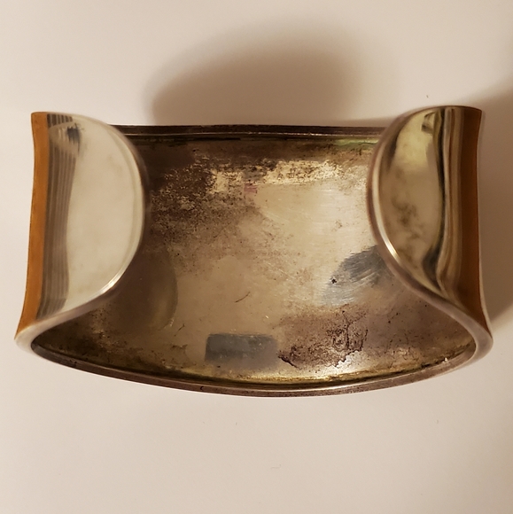 HOB Mexico 925 Large Concave Cuff Bracelet 31.3g - Picture 13 of 14